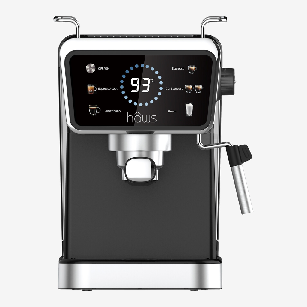 [CME5082] Haws 7in1 Espresso kaffivél með mjólkurflóara, 20 Bar, 1.5L, stafrænn skjár, 1350W
