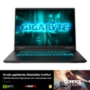 Gigabyte Gaming leikjafartölva 16" FHD+165 i7-13620H 16GB 1TB RTX5070 W11, Black Steel
