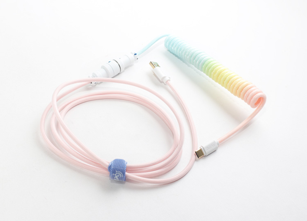 Ducky Coiled USB-C Kapall, Cotton Candy
