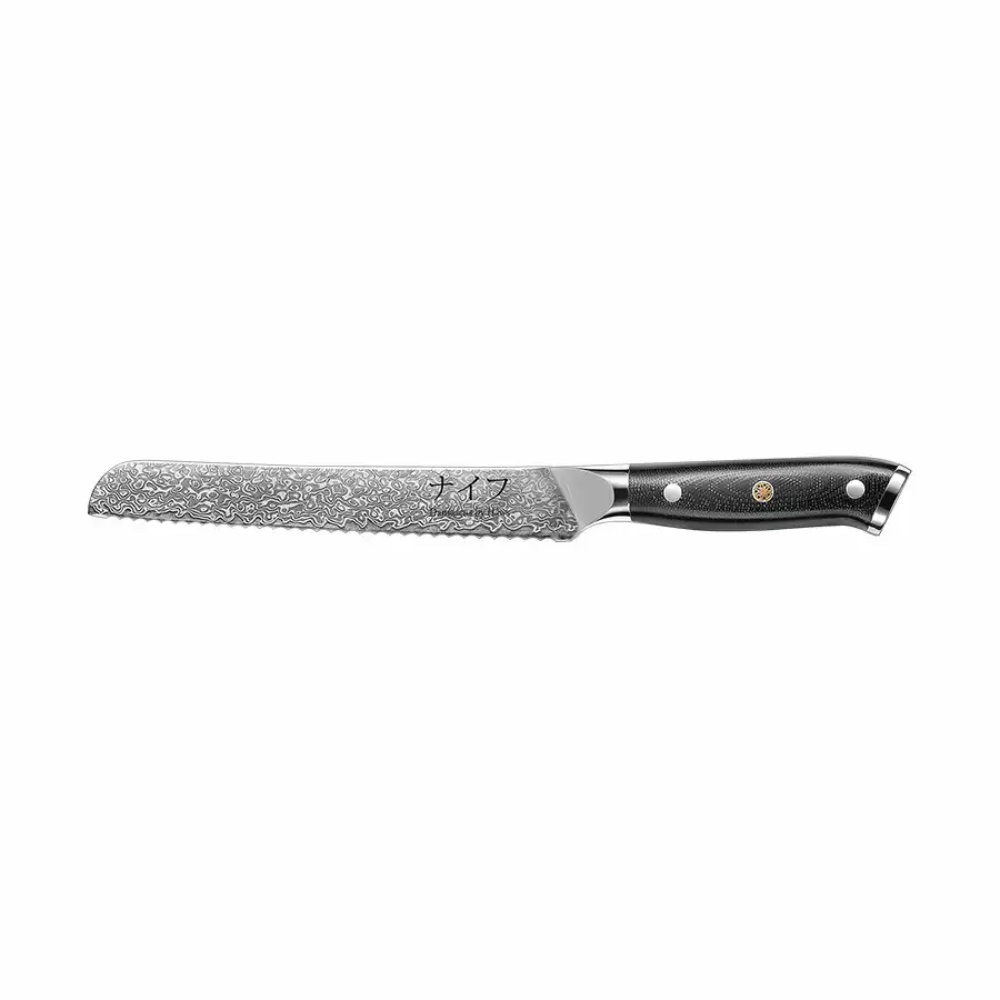 [DHB009] Damascus by Haws Damascus stál brauðhnífur, 33cm