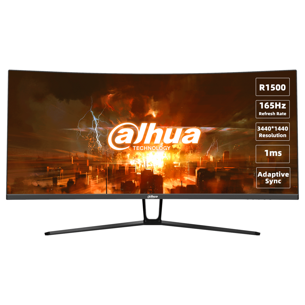 [DHI-LM34-E330C] Dahua LM34 34" UW-QHD VA 165Hz 21:9 Curved leikjaskjár, svartur