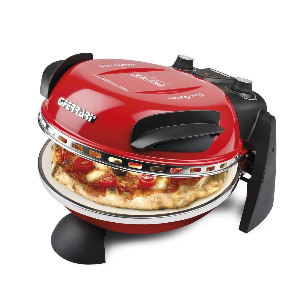[G1000602] G3 Ferrari Delizia Evo pizzuofn, 400°C, pizzasteinn, spaðar fylgja, rauður