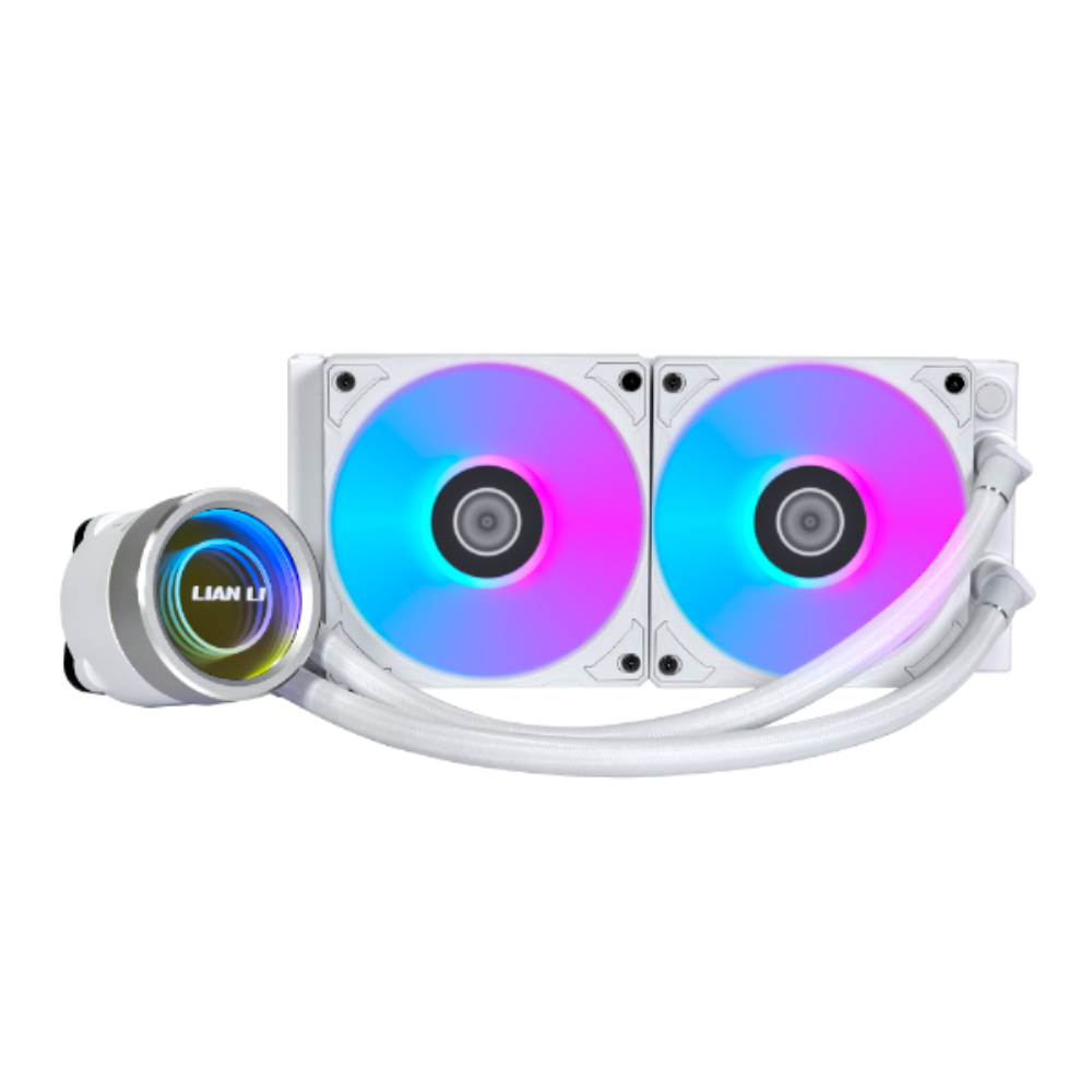 Lian-Li Galahad II Trinity 240mm RGB AIO vatnskæling, hvít
