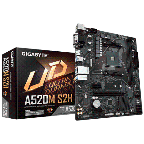 [GAA52MS2H-00-G] Gigabyte A520M S2H DDR4 mATX móðurborð