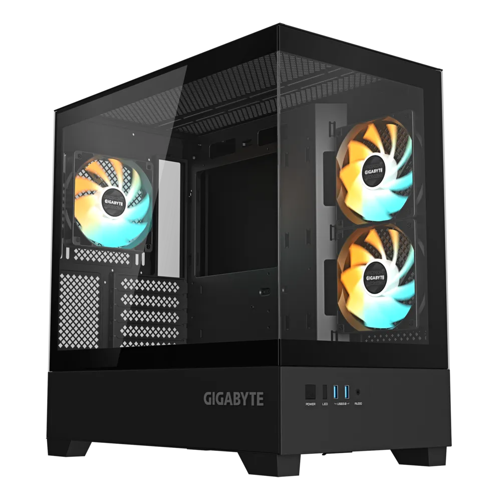 [GB-C201P] Gigabyte C201 Panoramic mATX turnkassi, svartur