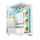 Gigabyte C500 Panoramic Stealth ATX turnkassi með glugga, hvítur