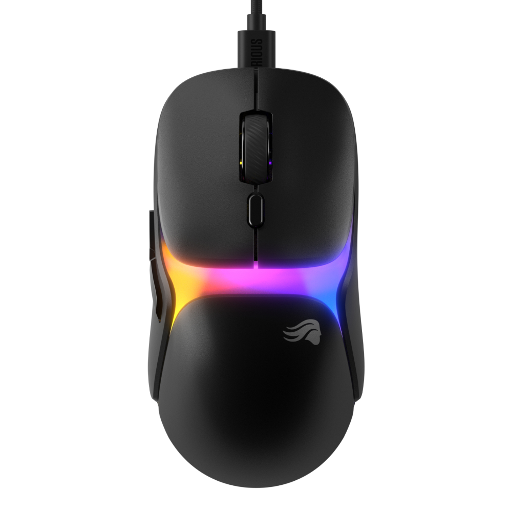 Glorious Model O 3 Optical RGB leikjamús, Svört