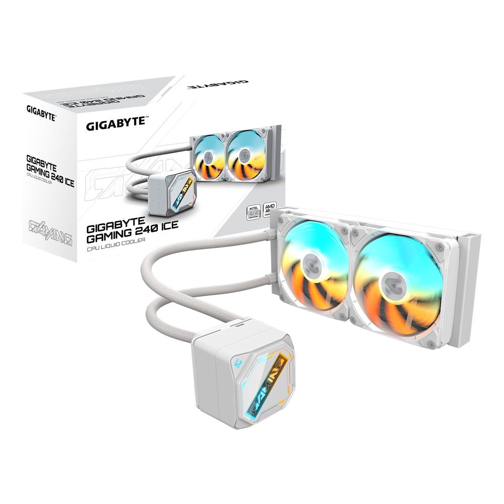 Gigabyte Gaming 240mm RGB AIO vatnskæling, hvít