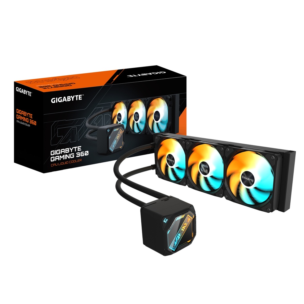 Gigabyte Gaming 360mm RGB AIO vatnskæling, svört