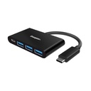 Energizer USB-C í 3x USB-A & 1x USB-C HUB, svartur