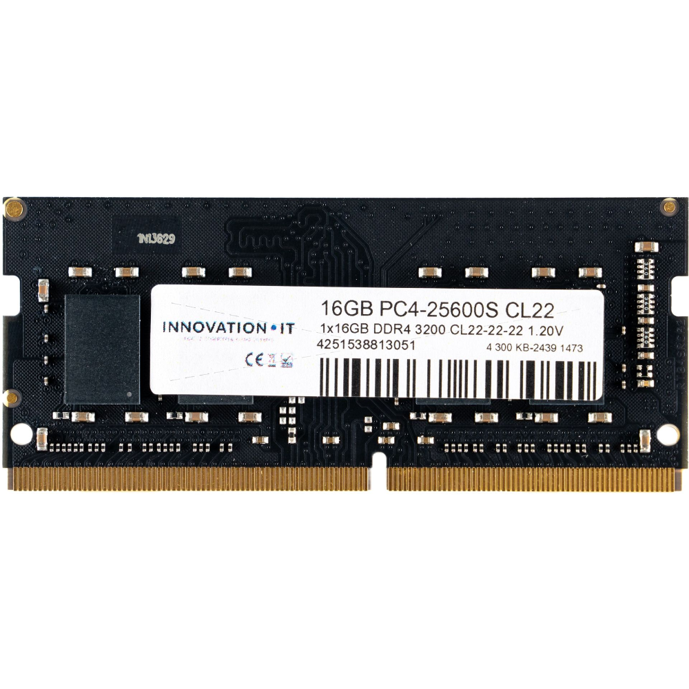 [I-IT320016G] Innovation-IT 16GB DDR4 3200MHz (1x16GB) vinnsluminni fyrir fartölvur