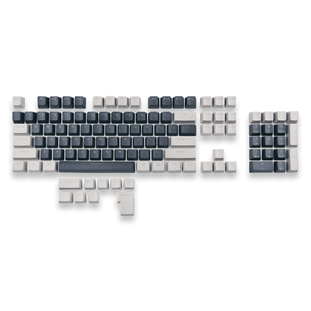 [KC-PBT-OBSIDIAN] Mountain PBT baklýstir Keycaps, Obsidian, ISO-UK