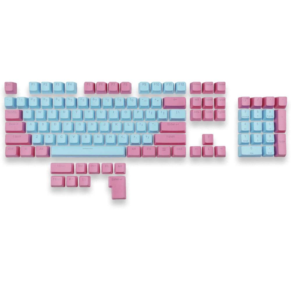 [KC-PBT-QUARTZ-A] Mountain PBT baklýstir Keycaps, Quartz A, ISO-UK