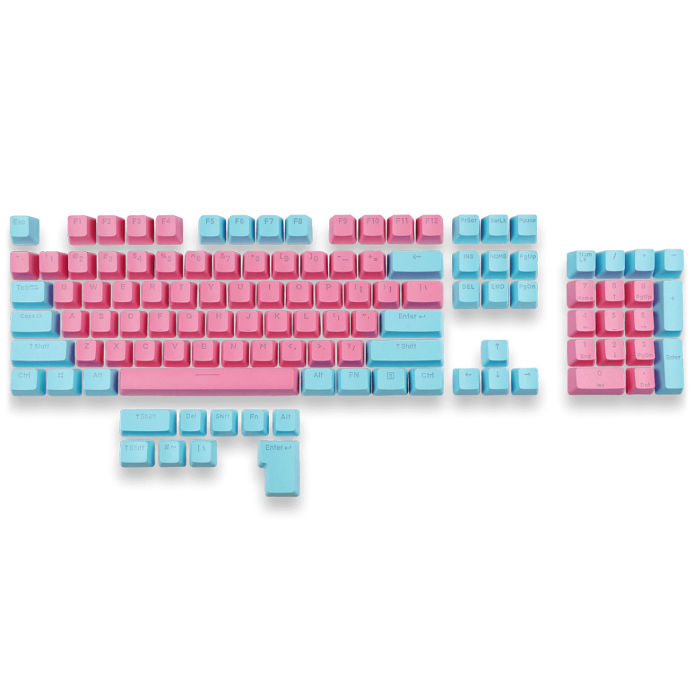 [KC-PBT-QUARTZ-B] Mountain PBT baklýstir Keycaps, Quartz B, ISO-UK