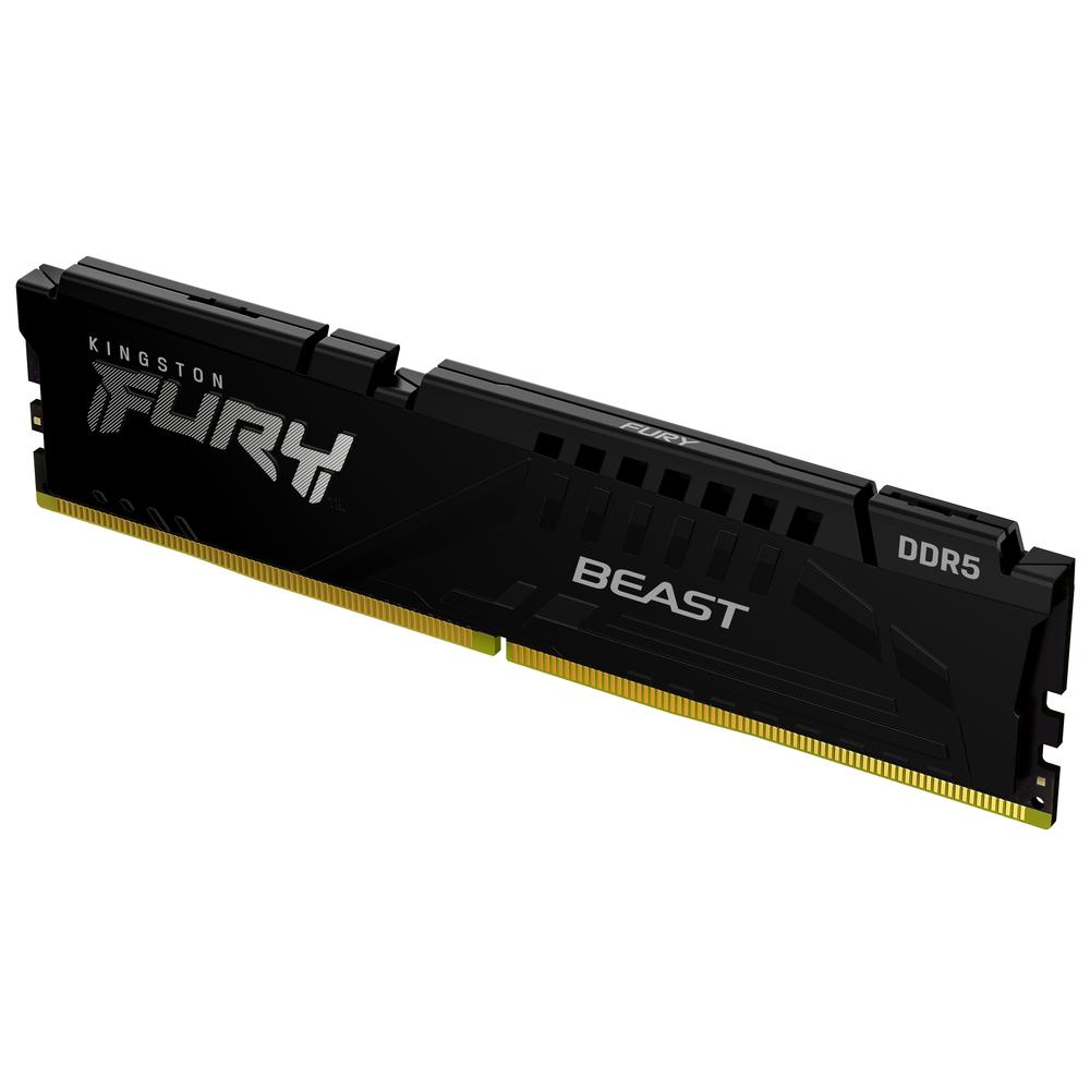 Kingston 16GB DDR5 6000MHz (1x16GB) CL36 Fury Beast vinnsluminni, svart