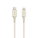 Dudao USB-C í Lightning hleðslukapall 2m, ljósbrúnn