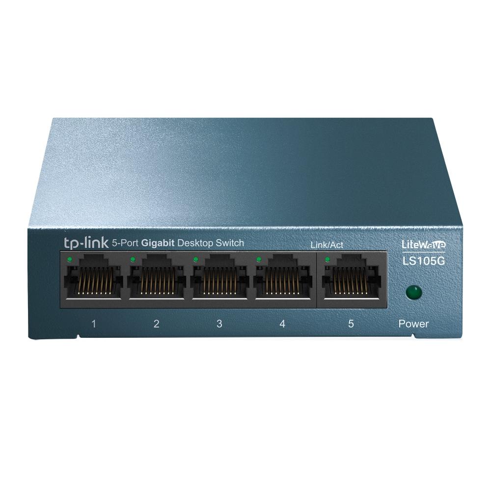 [LS105G] TP-Link 5 porta 10/100/1000Mbps switch LS105, Blár