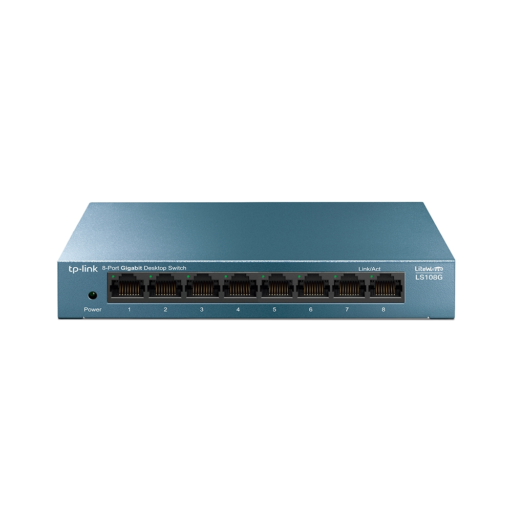 [LS108G] TP-Link 8 porta 10/100/1000Mbps switch LS108, Blár