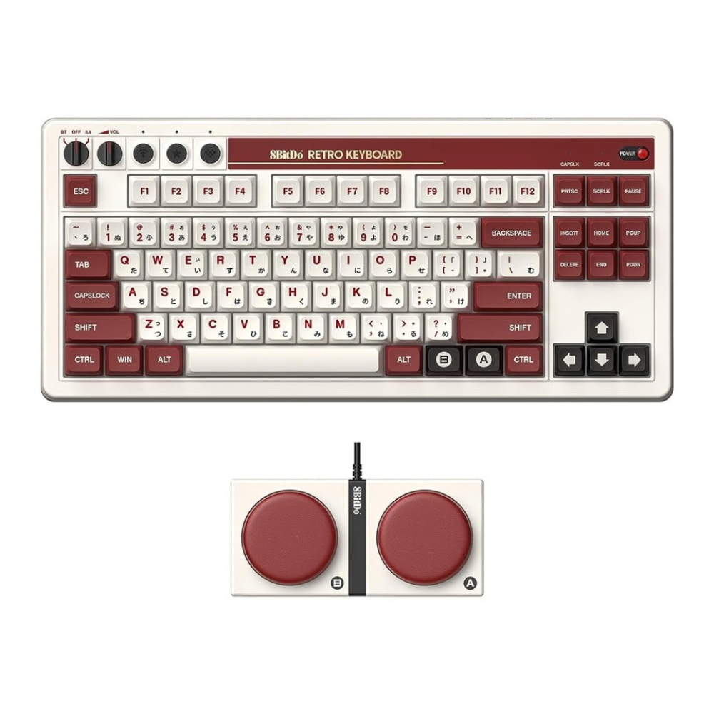 [1235345] 8BitDo þráðlaust 2.4GHz mekanískt retro leikjalyklaborð