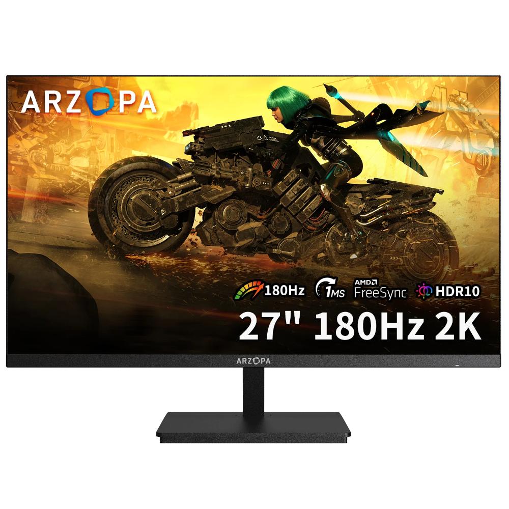 [M1RC27] Arzopa M1RC 27" QHD IPS HDR10 180Hz 1ms leikjaskjár, svartur
