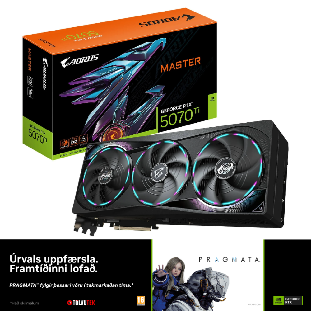 Gigabyte GeForce RTX 5070 Ti 16GB Aorus Master skjákort