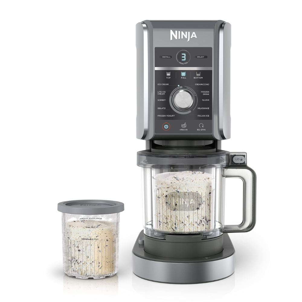 Ninja CREAMi Deluxe 10-in-1 NC501EU ísvél, 10 kerfi, 3x 709ml XL ílát
