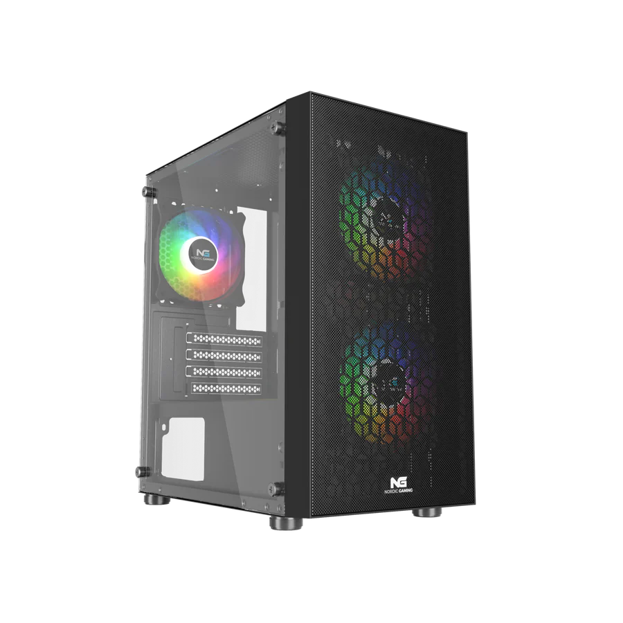 Nordic Gaming Mjolnir RGB mATX turnkassi, svartur