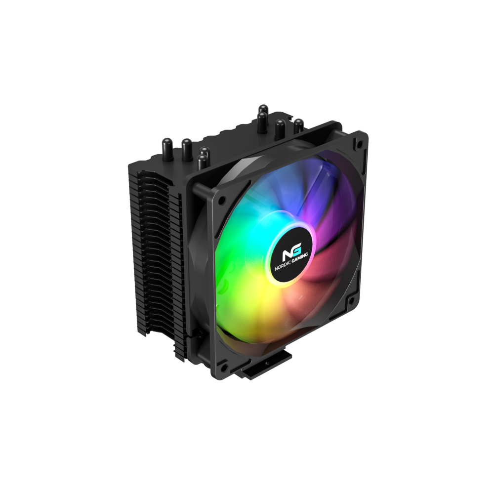 Nordic Gaming AC100 ARGB örgjörvakæling, AMD / Intel, svört