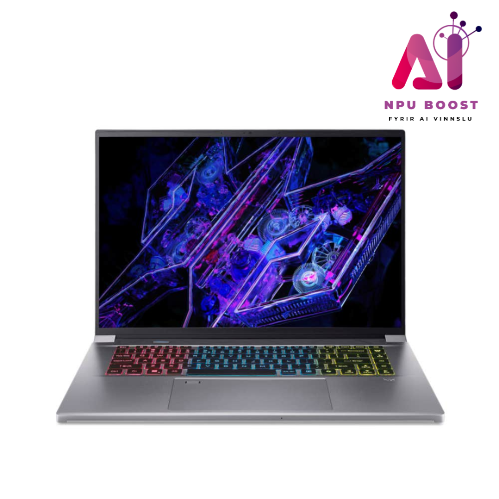 Acer Predator Triton Neo 16 AI leikjafartölva, 16" 3.2K165 Ultra 9-185H AI 32GB 1TB RTX4070 W11, Silfurlituð