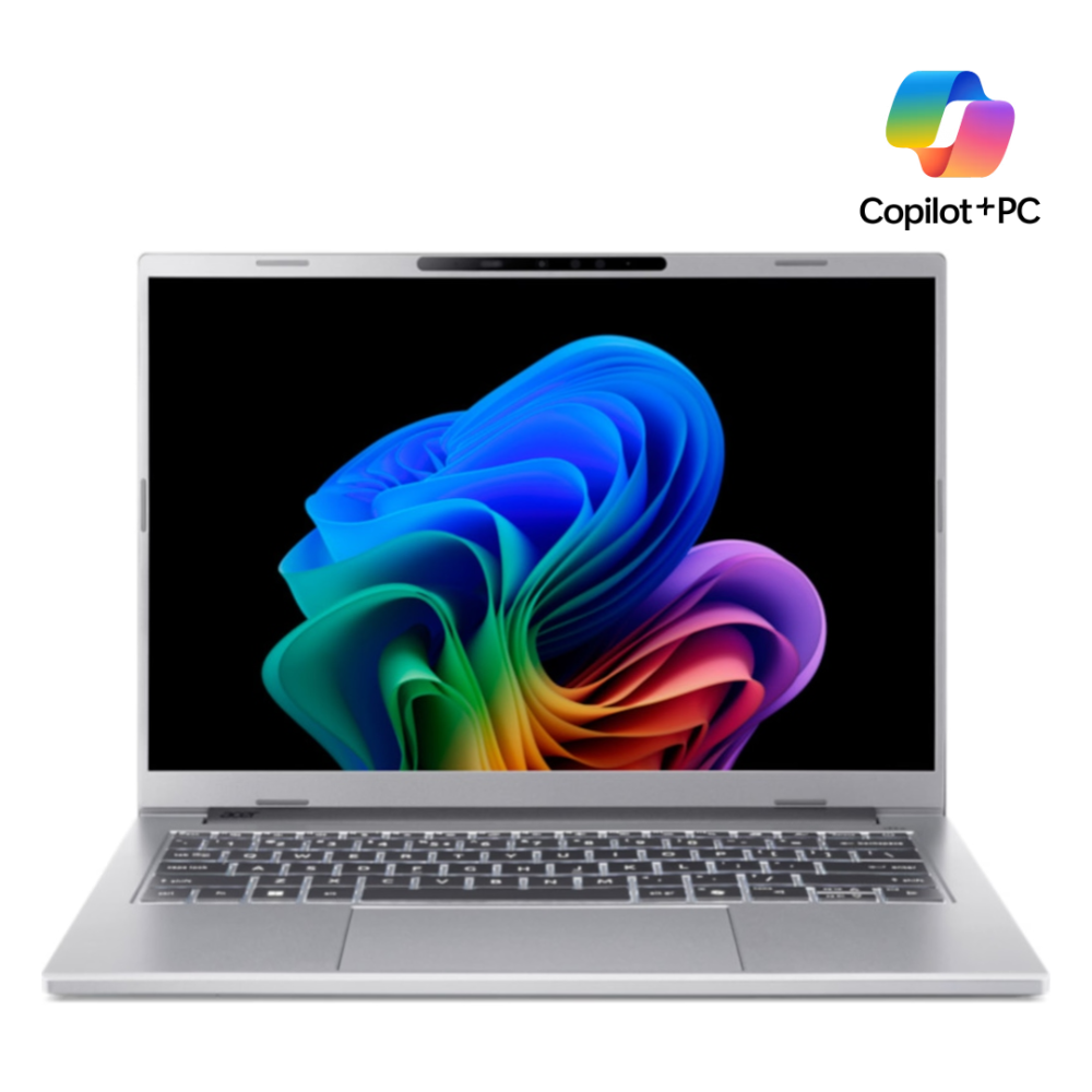 [NX.JNZED.007] Acer Aspire 14 AI+ fartölva, 14" OLED FHD+120 Ryzen AI-5-330 16/512GB W11, Stál grá