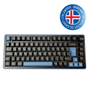 Ducky OK-M Compact TKL RGB þráðlaust multi-device lyklaborð, KTT Baby Tactile svissar, íslenskt, svart