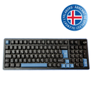 Ducky OK-M Full-Size RGB þráðlaust multi-device lyklaborð, KTT Wine Red Linear svissar, íslenskt, svart