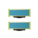 Philips OneBlade blá rakvélarblöð fyrir QP2824/10, 2stk