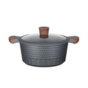 Resto Capella Casserole 4.6L pottur, 24cm, viðloðunarfrí húð, með glerloki