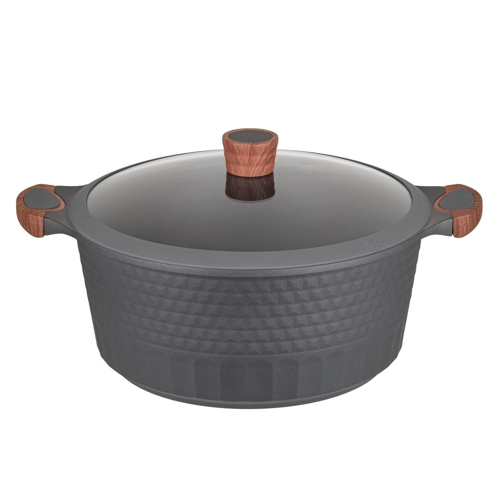 [REST-4260709013350] Resto Capella Casserole 9.7L pottur, 32cm, viðloðunarfrí húð, með glerloki