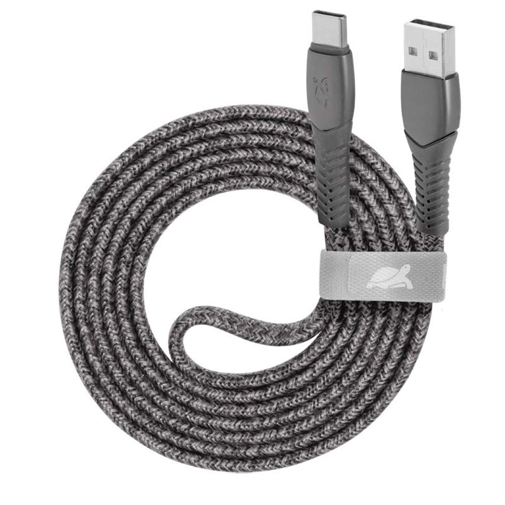 [RIV-4260403575956] Rivacase PS6102 GR12 ofinn USB-A í USB-C 1,2m kapall, grár