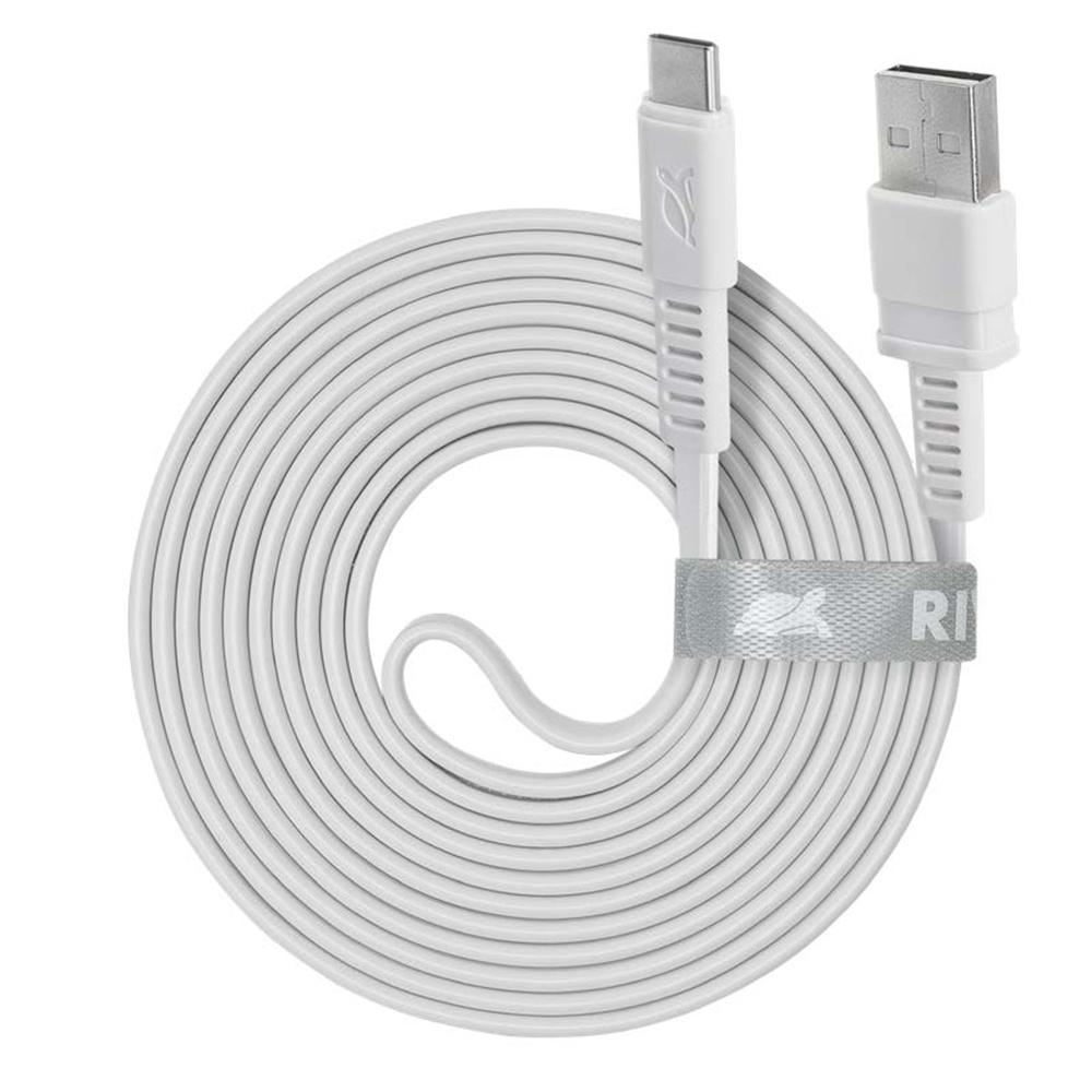 Rivacase PS6002 WT21 USB-A í USB-C 2m kapall, hvítur