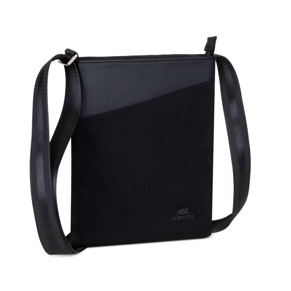 Rivacase 8509 8" Cardiff Canvas hliðartaska, svört
