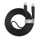Rivacase PS6005 BK12 USB-C í USB-C 1,2m kapall, svartur