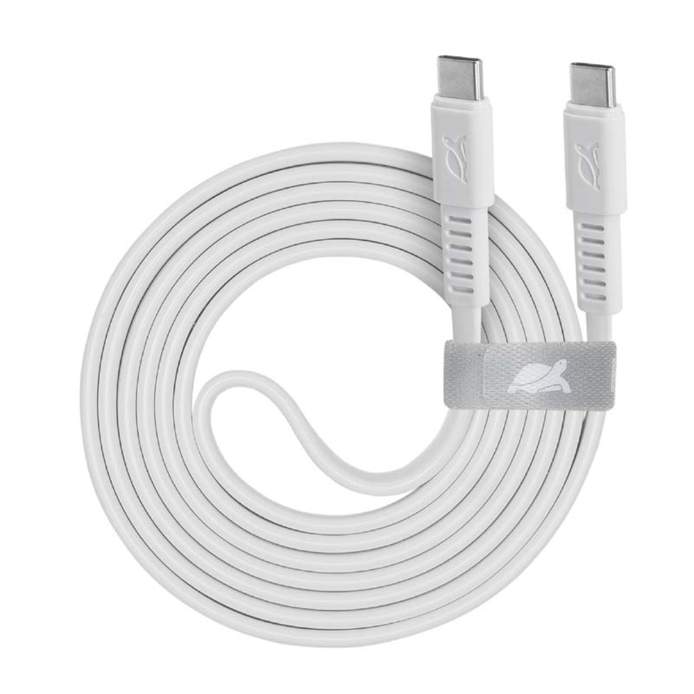 Rivacase PS6005 WT12 USB-C í USB-C 1,2m kapall, hvítur