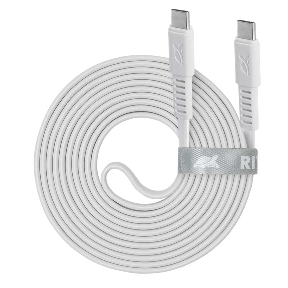 Rivacase PS6005 WT21 USB-C í USB-C 2,1m kapall, hvítur