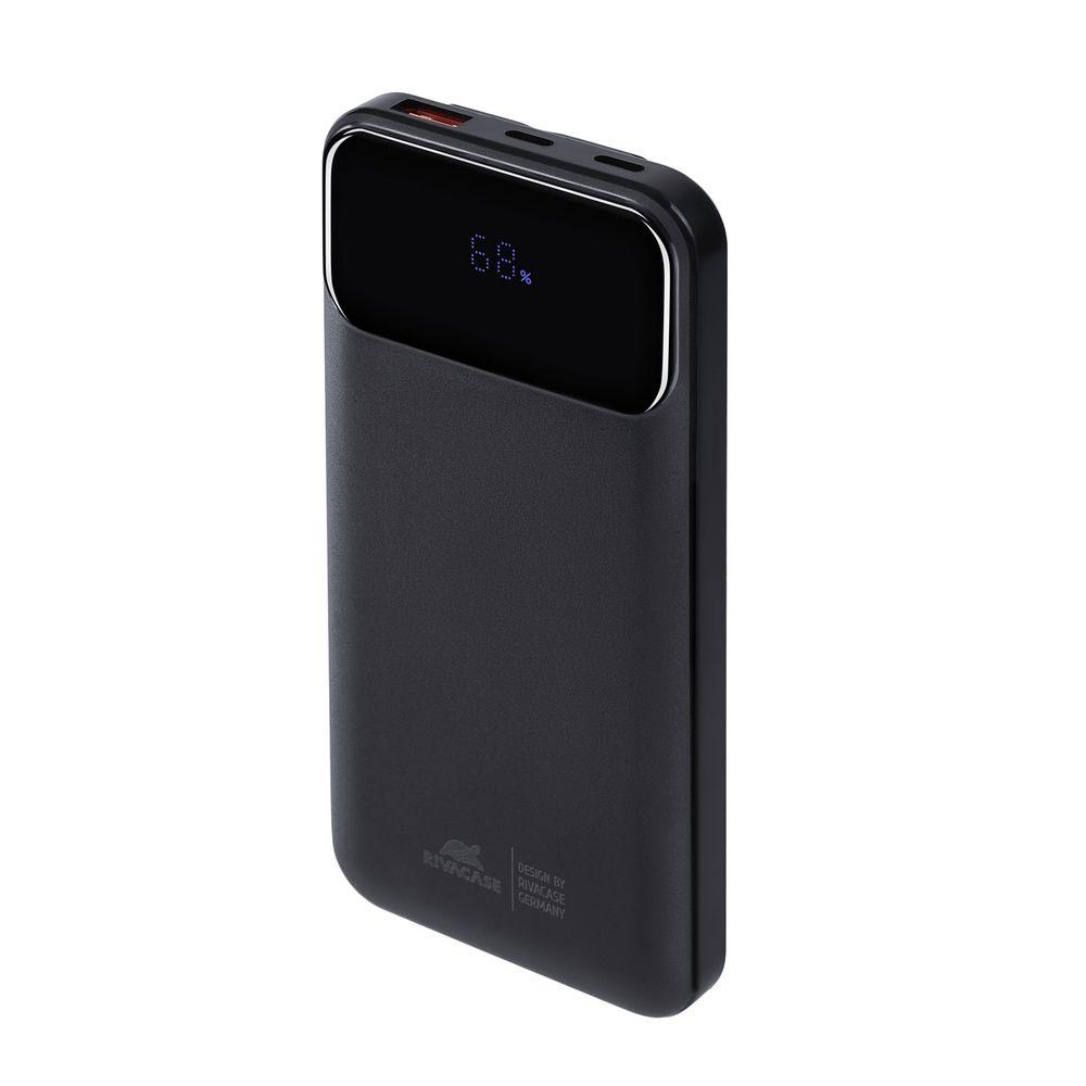 [RIV-4260709014685] Rivacase VA2211 10000mAh ferðarafhlaða, PD 22.5W, 3x innb.kaplar, svört