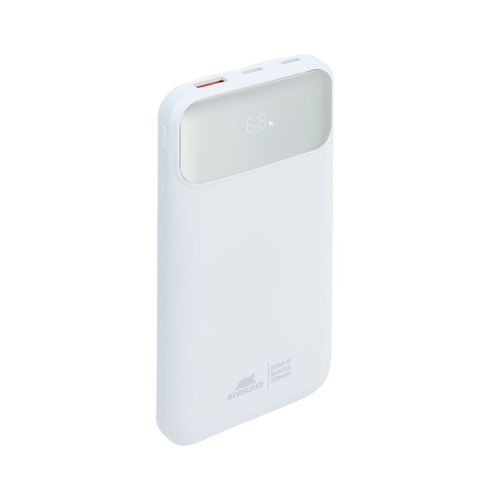 [RIV-4260709014692] Rivacase VA2211 10000mAh ferðarafhlaða, PD 22.5W, 3x innb.kaplar, hvít
