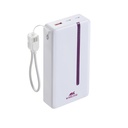 Rivacase VA2312 20000mAh ferðarafhlaða, PD 22.5W, LanYard USB-C kapall, LED, hvít