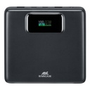 Rivacase VA1090 20000mAh Slim ferðarafhlaða, PD 100W, LED skjár, USB-C kapall, svört