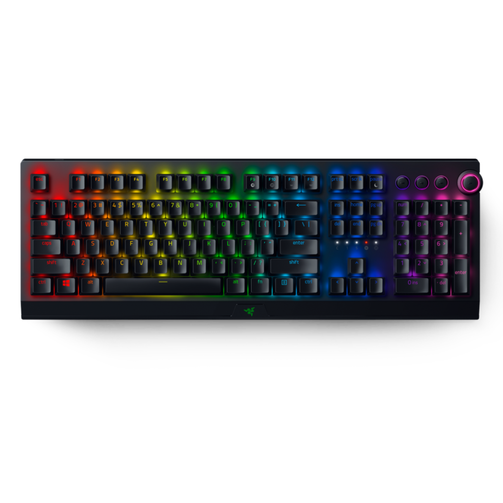 Razer BlackWidow V3 Pro þráðlaust RGB leikjalyklaborð, lyklaborðsrenning, Gulir svissar, Nordic, Svart