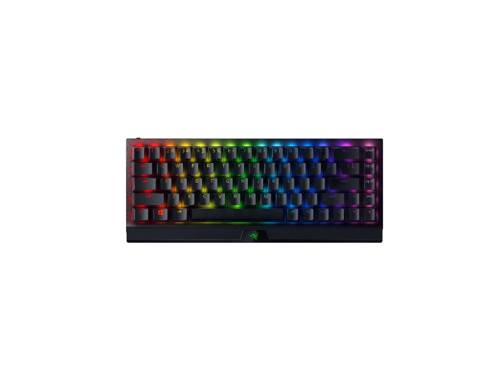 [RZ03-03890100-R3M1] Razer BlackWidow V3 Mini 65% þráðlaust RGB leikjalyklaborð, Gulir svissar, US, Svart