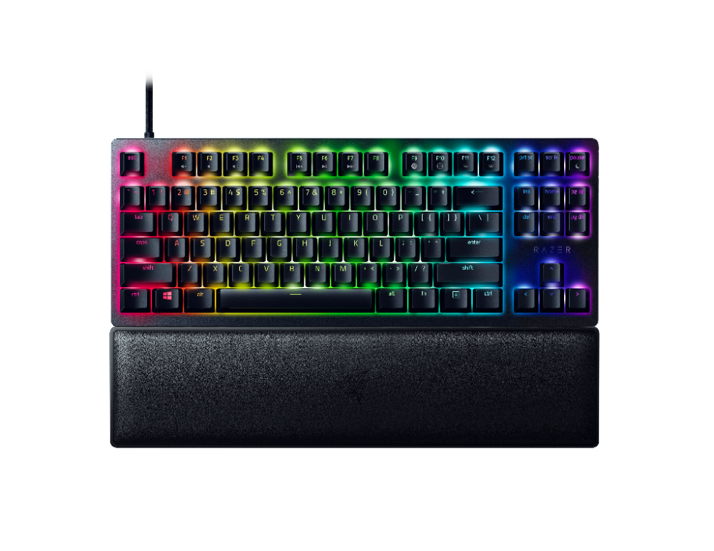 [RZ03-03941300-R3N1] Razer Huntsman V2 TKL RGB leikjalyklaborð, lyklaborðsrenning, Fj.bláir optical svissar, Nordic, Svart