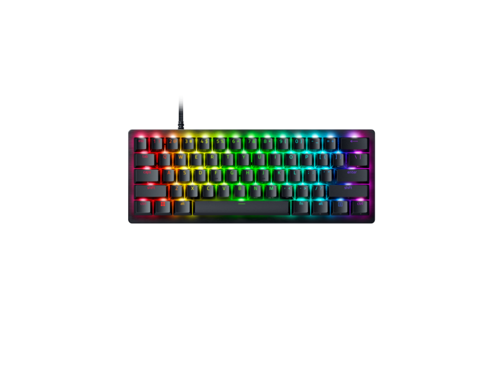 Razer Huntsman V3 Pro Mini 60% RGB leikjalyklaborð, lyklaborðsrenning, Analog optical svissar Gen2, Nordic, Svart
