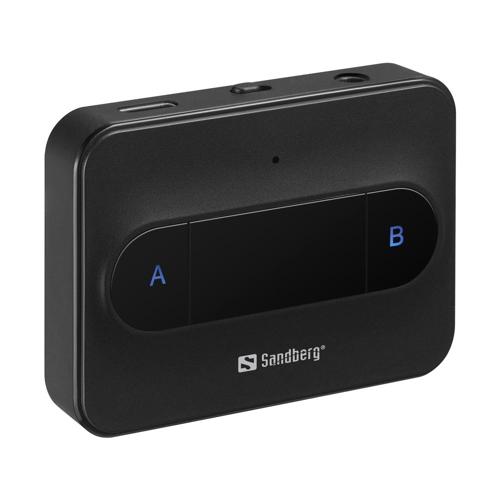 [SDG450-13] Sandberg Bluetooth Link 3.5mm jack sendir fyrir tvö heyrnartól, svartur